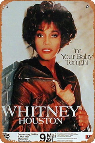 Vintage Collectible Plates - w1,Houston, Whitney concert poster Poster Retro